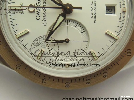 0324 Minimalist Speedmaster ’57 Co-Axial SS RG OMF 1:1 Best Edition White Dial On Leather Strap A9300 (Free Leather Strap) 8072